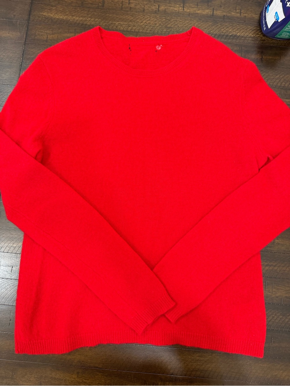 Cashmere Classic Red Crewneck Sweater